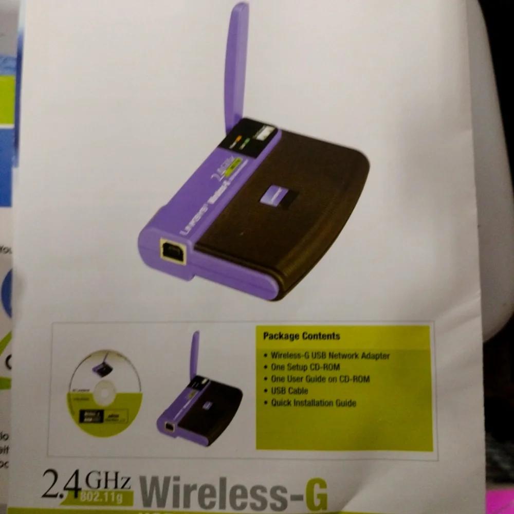 Linksys Wireless-G USB Network Adapter - WUSB54G - 2.4 GHz 802.11g